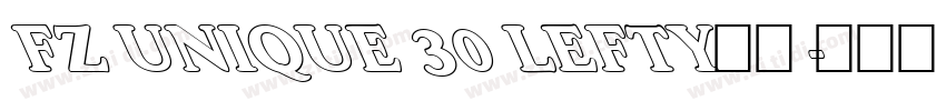 FZ UNIQUE 30 LEFTY字体字体转换